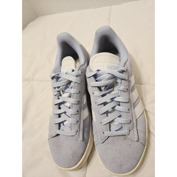 Adidas WOMEN'S ADIDAS GRAND COURT ALPHA SNEAKERS Sz 8.5 Baby Blue Casual Cloud - Picture 2 of 11